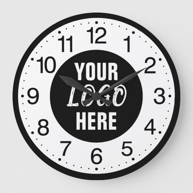 Custom Business Logo Large Clock (Front)