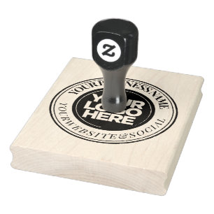Custom Business Logo Large Elegant Chic Rubber Stamp