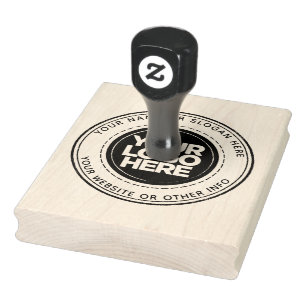 Custom Business Logo Large Round Rubber Stamp