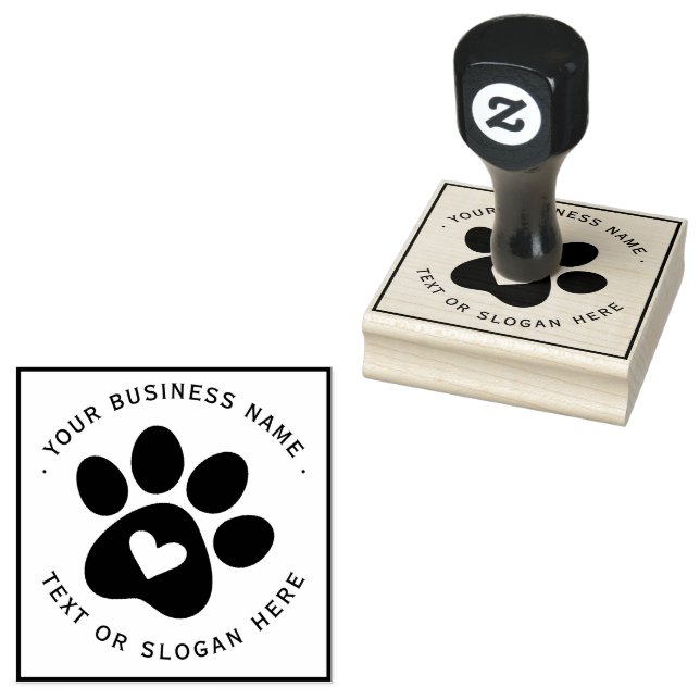  Custom Business Logo Large  Rubber Stamp (Stamped)