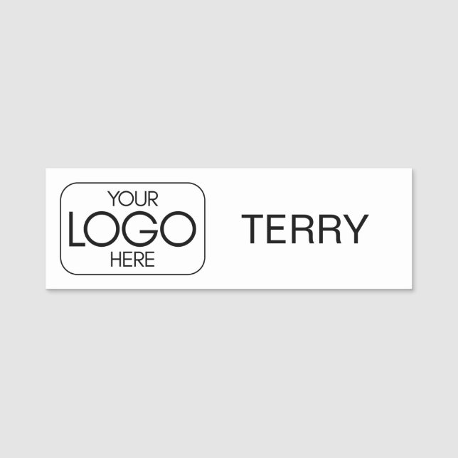 Custom Business Logo Magnetic Name Tag (Front)