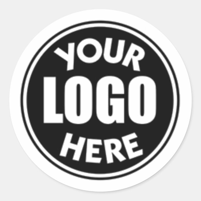 Custom Business Logo Minimal Simple Professional Classic Round Sticker (Front)