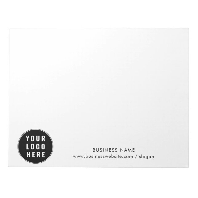 Custom Business Logo Minimalist Employees Notepad (Front)