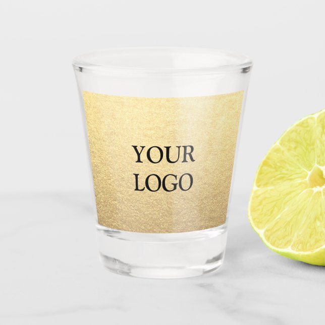Custom Business Logo Minimalist Gift Favour Shot Glass (Front)