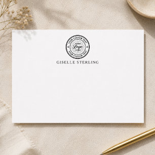 Custom Business Logo Minimalist White Note Card
