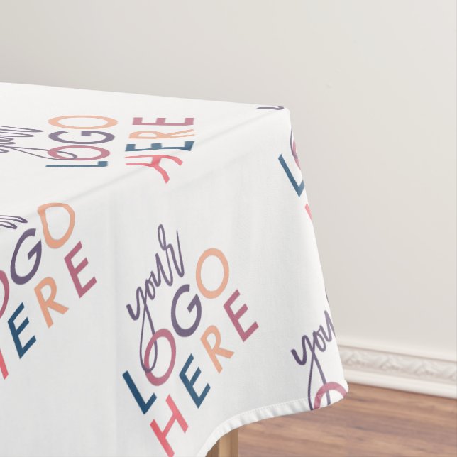 Custom Business Logo Modern Company Promotional Tablecloth (In Situ)