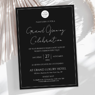 Custom Business Logo Modern Elegant Grand Opening Invitation