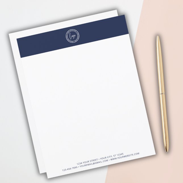 Custom Business Logo Modern Minimal Navy (Creator Uploaded)