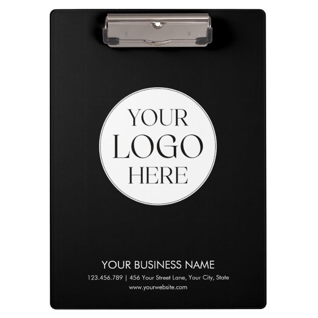 Custom Business Logo Modern Minimalist Promotional Clipboard (Front)