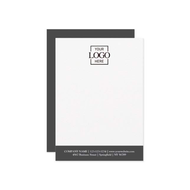 Custom Business Logo Modern Simple Minimalist Card (Front/Back In Situ)
