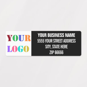 Custom Business Logo Name Address Company Labels