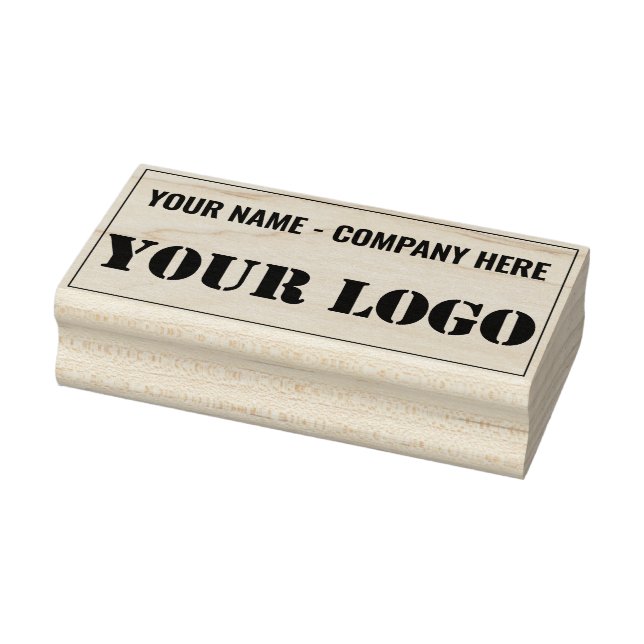 Custom Business Logo Name Company Rubber Stamp (Stamp)
