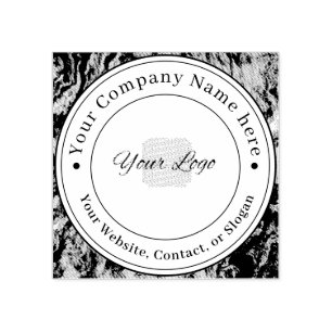 Custom Business Logo Name Contact Information Rubb Rubber Stamp