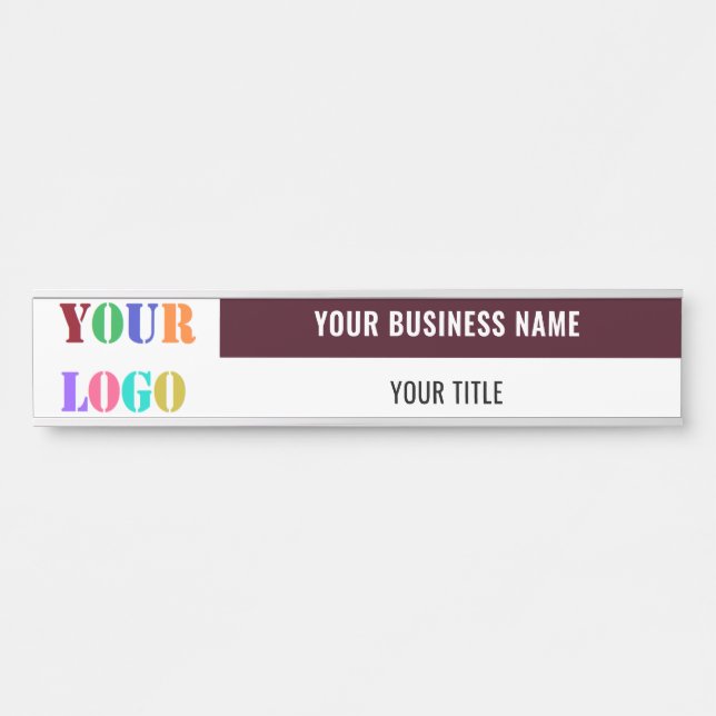 Custom Business Logo Name Door Sign Template (Front)