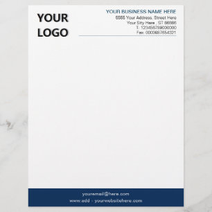 Custom Business Logo Name Info Colours Letterhead