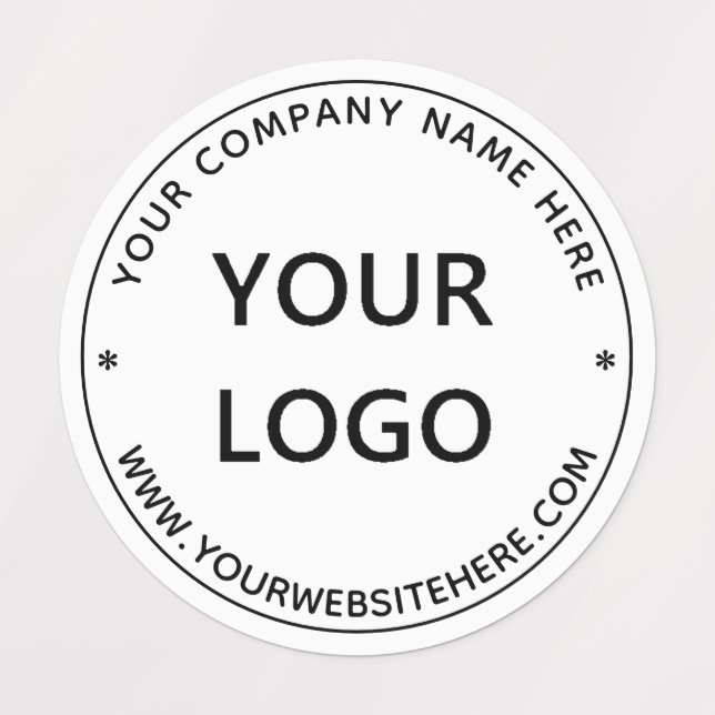 Custom Business Logo Name Info Personalised Labels (Design 1)