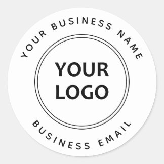 custom business logo name label sticker