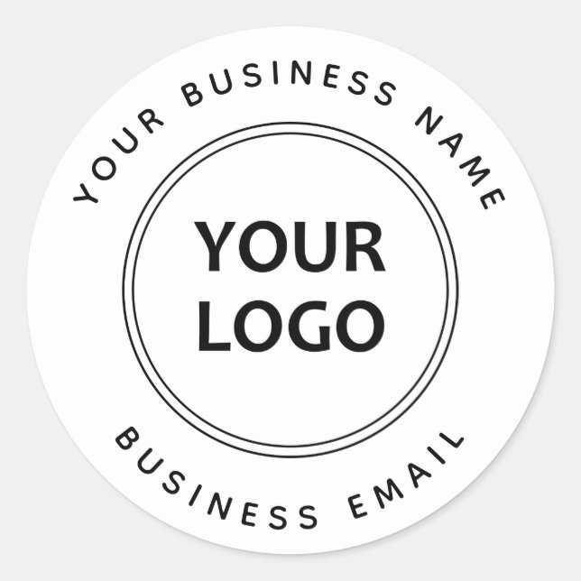 custom business logo name label sticker (Front)