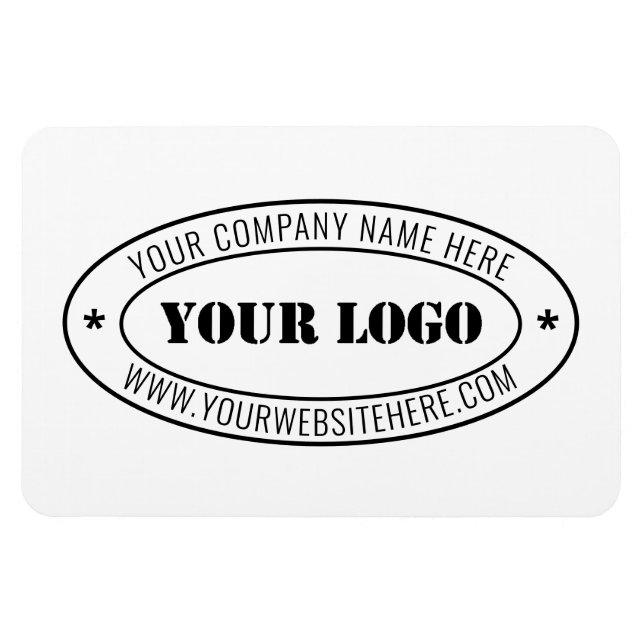 Custom Business Logo Name Magnet Website Company (Horizontal)