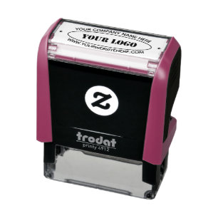 Custom Business Logo Name Oval Self-inking Stamp