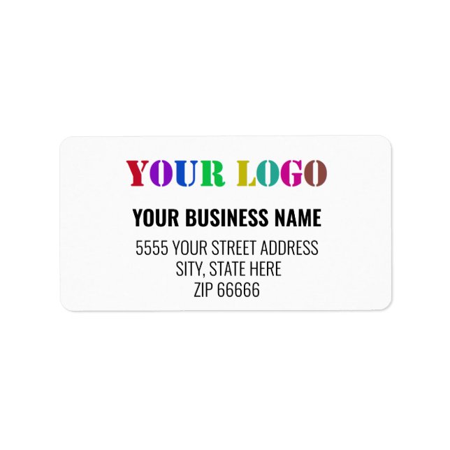 Custom Business Logo Name Return Address Labels (Front)