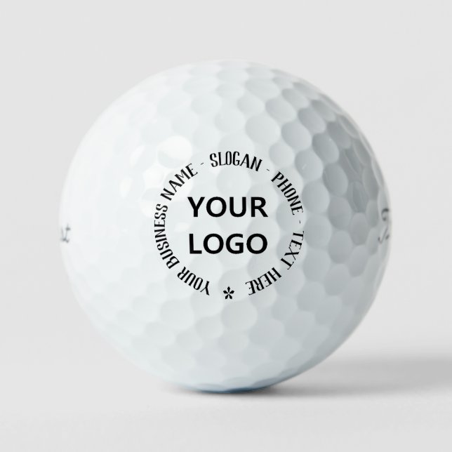 Custom Business Logo Name Slogan Text Personalised Golf Balls (Front)