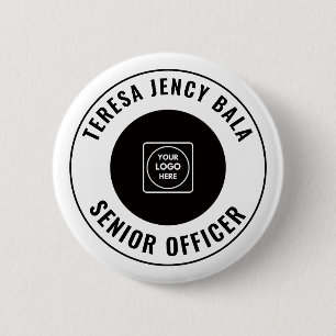 Custom Business Logo Name Tag Promotional Design 6 Cm Round Badge