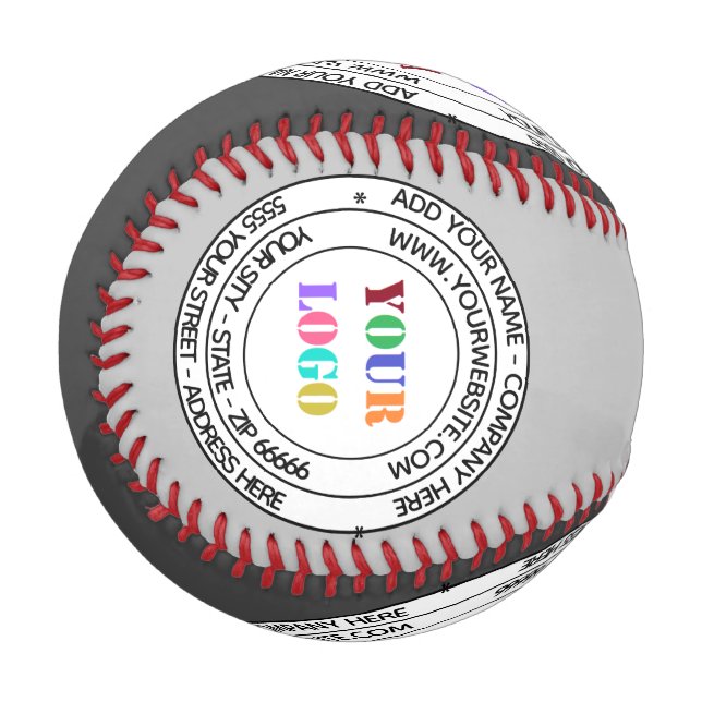 Custom Business Logo Name Text Info Baseball Gift (Front Left)