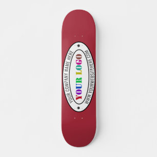 Custom Business Logo Name Text Skateboard Template