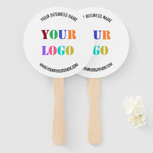 Custom Business Logo Name Website Hand Fan