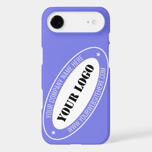 Custom Business Logo Name Website iPhone Case (Back)