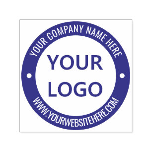 Custom Business Logo Name Website Round Stamp