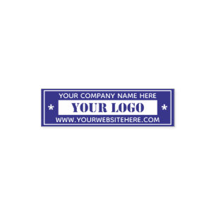 Custom Business Logo Name Website Stamp