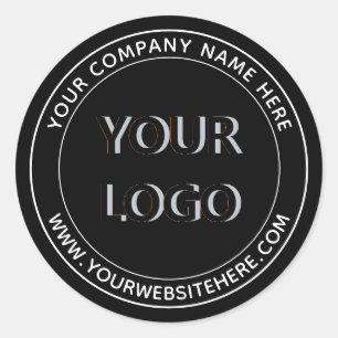 Custom Business Logo Name Website Sticker Stamp