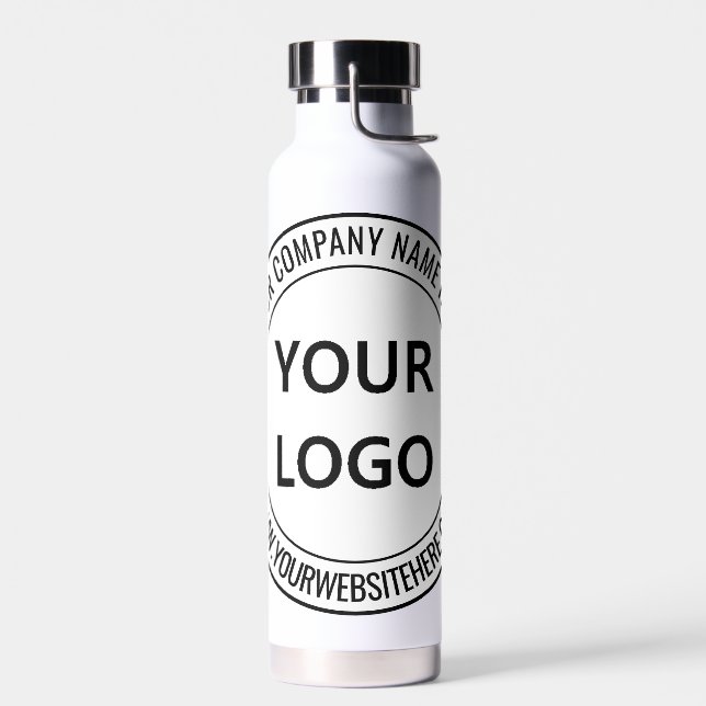 Custom Business Logo Name Website Water Bottle (Left)