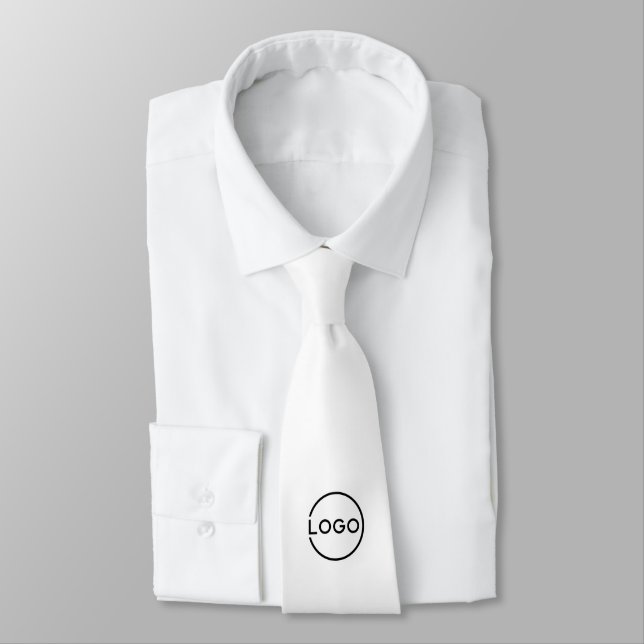 Custom Business Logo Neck Tie (Tied)