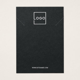 Custom Business Logo Necklace Display Cards