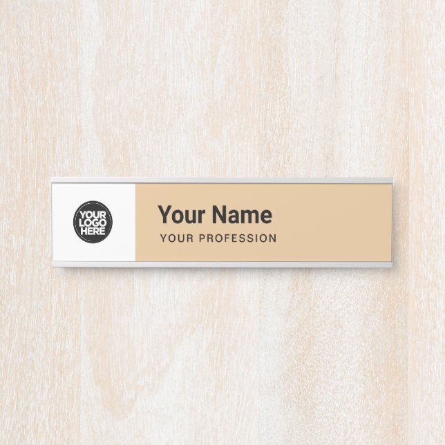 Custom Business Logo Office Name Modern Door Sign (Front)