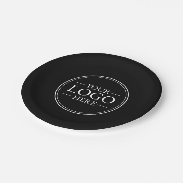 Custom Business Logo Paper Plate (Angled)