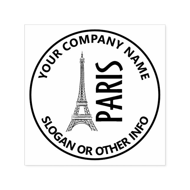 Custom Business Logo Paris Self-inking Stamp (Design)