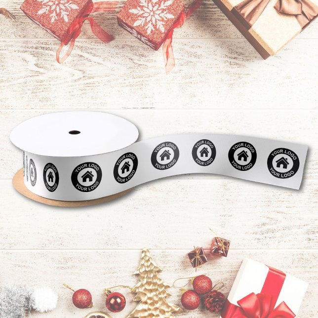 Custom Business Logo Pattern Satin Ribbon (Creator Uploaded)