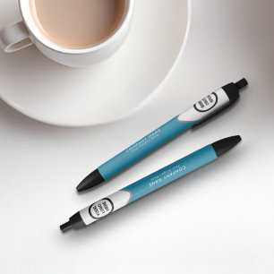 Custom Business Logo Personalised Branded Swag Blue Ink Pen