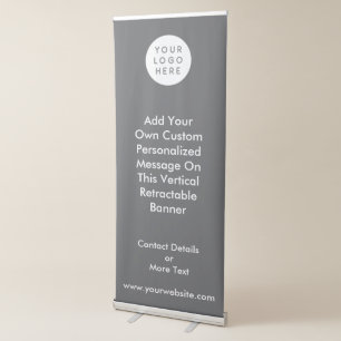 Custom Business Logo & Personalised Text Retractable Banner