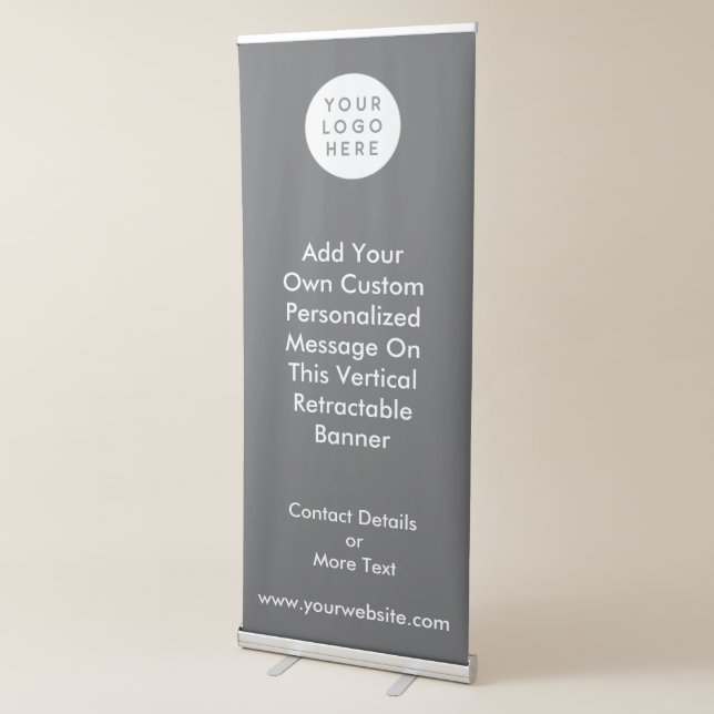 Custom Business Logo & Personalised Text Retractable Banner (3/4)