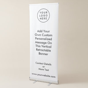 Custom Business Logo & Personalised Text Retractable Banner
