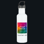 Custom Business Logo Photo Minimalist Template 710 Ml Water Bottle<br><div class="desc">Custom Elegant Template Upload Image Photo Business Logo Add Text Name Trendy Classic 24 oz Stainless Steel Water Bottle.</div>