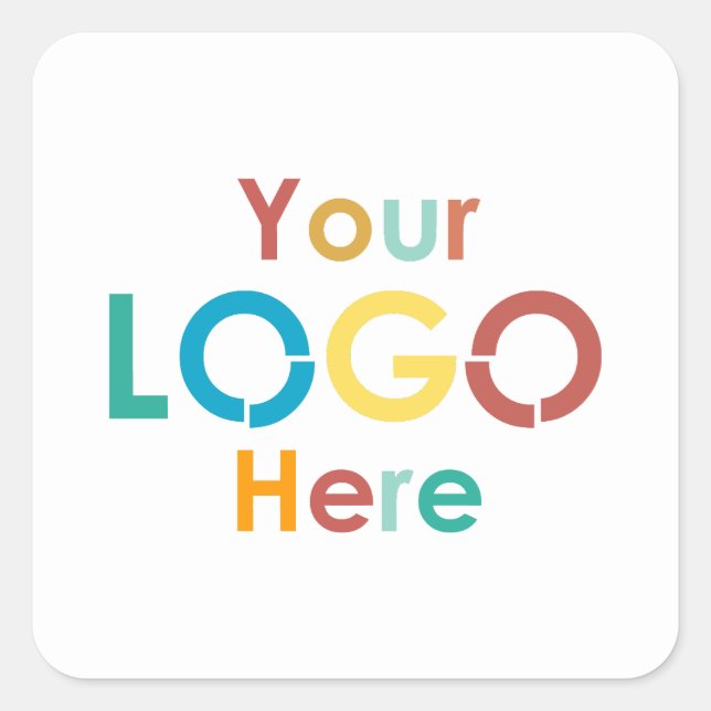 Custom Business Logo Printed Packaging Product Square Sticker (Front)