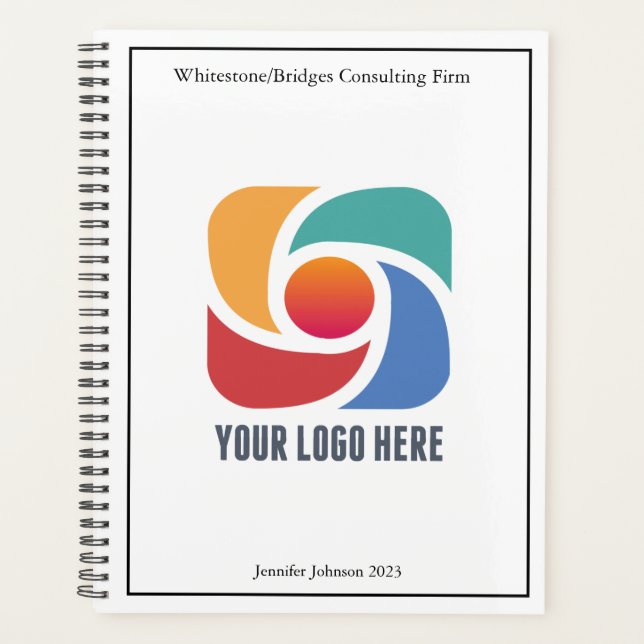 Custom Business Logo Professional 2025 Company Planner (Front)