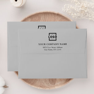 Custom Business Logo Professional Grey Envelope