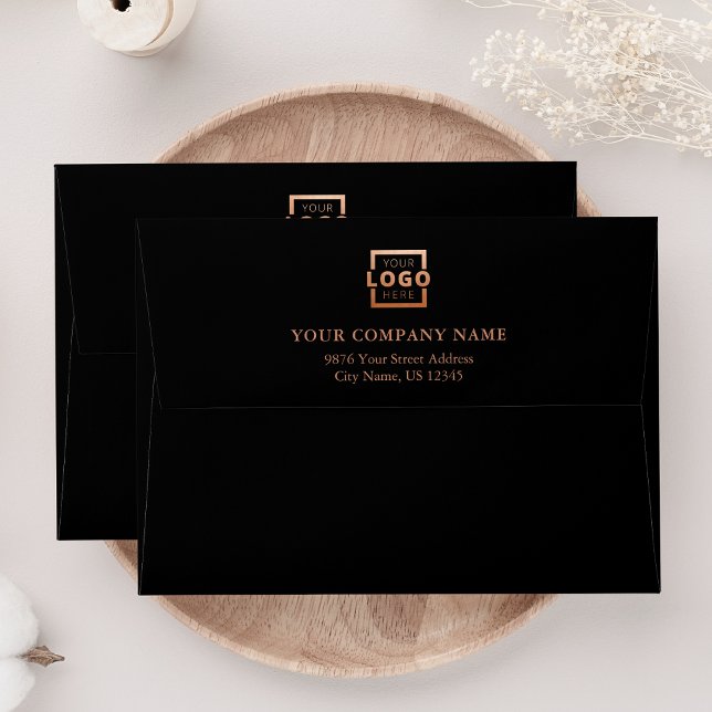 Custom Business Logo Professional Rose Gold Envelope (Creator Uploaded)